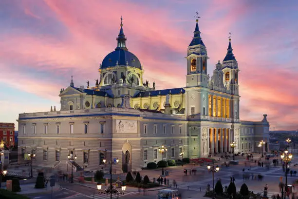Historic Madrid with traditional architecture and Plaza Mayor